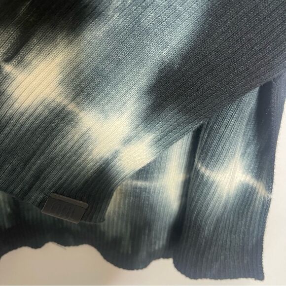 One Teaspoon Black/Blue Tie Dyed Ribbed Long Sleeve Sweatshirt NWOT MEDIUM - Picture 7 of 8